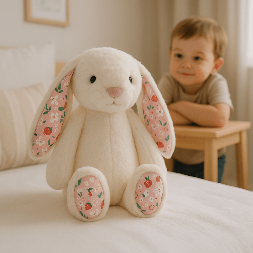 Lapin en peluche | Tendresse Florale - lesirreductiblesbabys.com