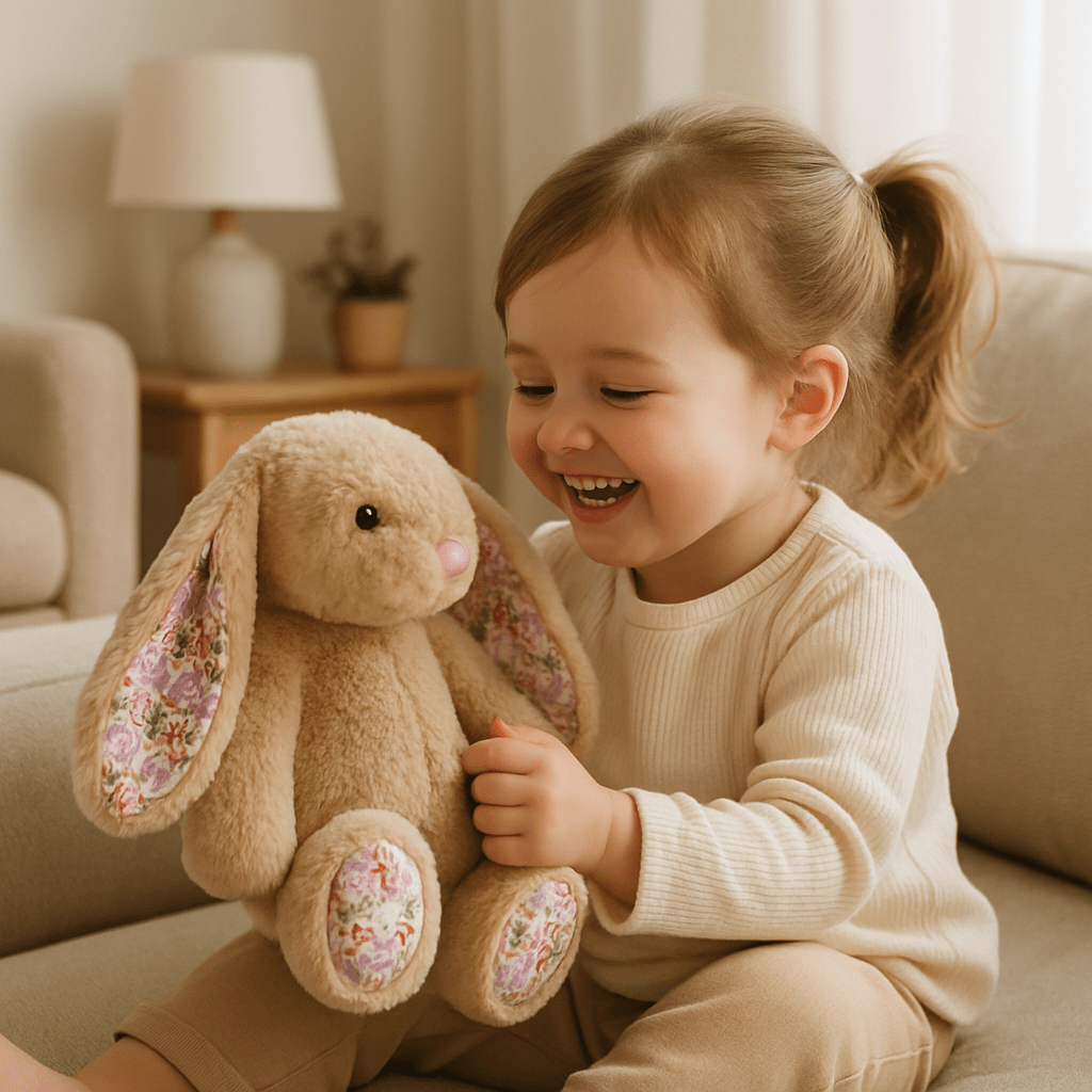 Lapin en peluche | Tendresse Florale - lesirreductiblesbabys.com