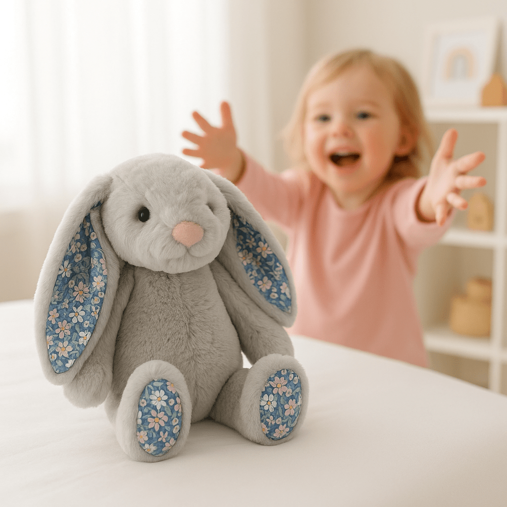 Lapin en peluche | Tendresse Florale - lesirreductiblesbabys.com