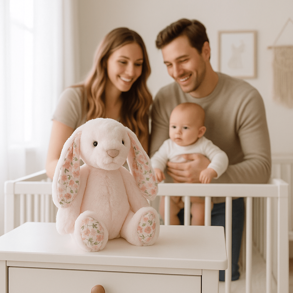 Lapin en peluche | Tendresse Florale - lesirreductiblesbabys.com
